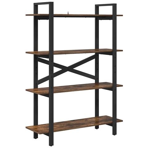 Libreria Rovere fumé 100 x 33,5 x 140 cm Legno multistrato - Foto 1