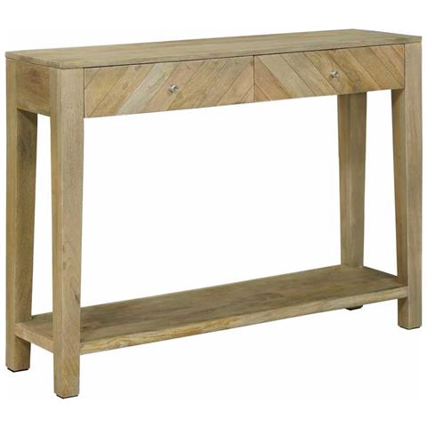 Tavolo consolle con cassetto Grigio naturale 110 x 30 x 80 cm - Foto 2
