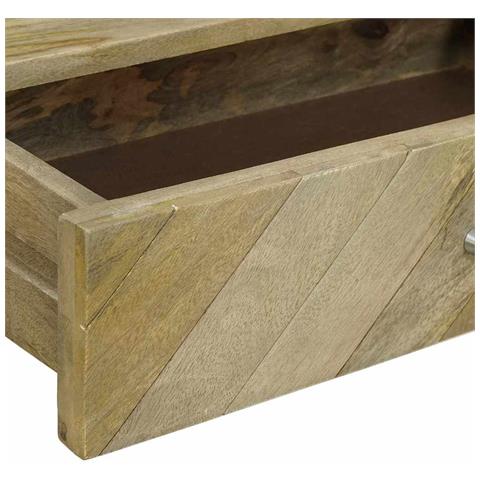 Tavolo consolle con cassetto Grigio naturale 110 x 30 x 80 cm - Foto 9