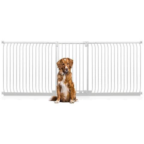 Bettacare Cancelletto Per Cani Elite Extra Alto, 271cm - 280cm, Bianco Opaco, Extra Alto Con 100cm Di Altezza - Foto 1