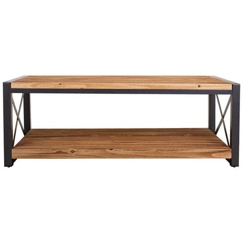 Tavolino Da Caffè In Metallo E Legno 122x60x43,5h Cm - Foto 2