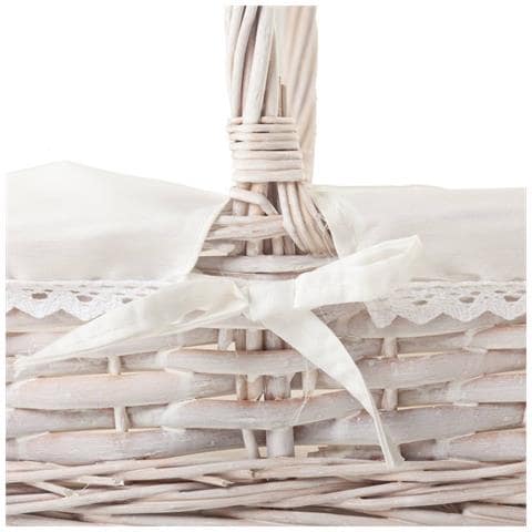 Cestino Laccato Bianco Foderato 50x33x30h - Foto 4