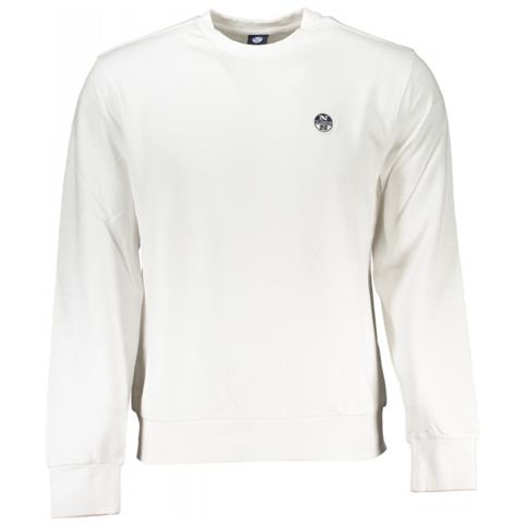 FELPA BIANCA SENZA ZIP PER UOMO - Colore: Bianco, Taglia: S - Foto 1