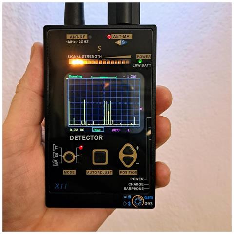 King Spy Detector One Rilevatore Professionale Di Radiofrequenza Gsm-gps-wifi-bluetooth Telecamere Nascoste Kit Valigia Bonifica Ambientale Con Analizzatore Di Spettro Per La Sicurezza Della Privacy - Foto 2