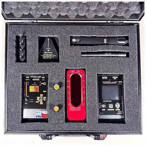 King Spy Detector One Rilevatore Professionale Di Radiofrequenza Gsm-gps-wifi-bluetooth Telecamere Nascoste Kit Valigia Bonifica Ambientale Con Analizzatore Di Spettro Per La Sicurezza Della Privacy - Foto 4