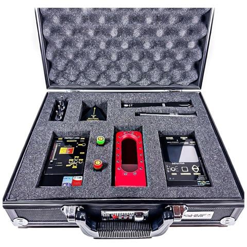 King Spy Detector One Rilevatore Professionale Di Radiofrequenza Gsm-gps-wifi-bluetooth Telecamere Nascoste Kit Valigia Bonifica Ambientale Con Analizzatore Di Spettro Per La Sicurezza Della Privacy - Foto 1