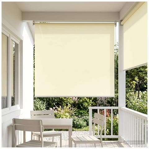 Voletta a rullo con protezione UV Crema 140 x 230 cm Poliestere - Foto 2