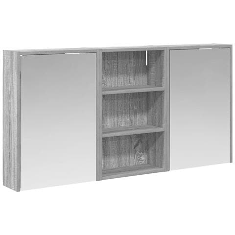 Set di Armadi da Bagno con lo scaffale 3 pcs 126 x 16 x 62.5 cm - Foto 1