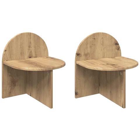 Comodino 2 pcs Rovere Artigianale 40 x 35,5 x 45,5 cm - Foto 1