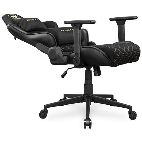 CGR-A2F-GLB Sedia per gaming universale Sedia imbottita tappezzata Nero, Oro - Foto 2