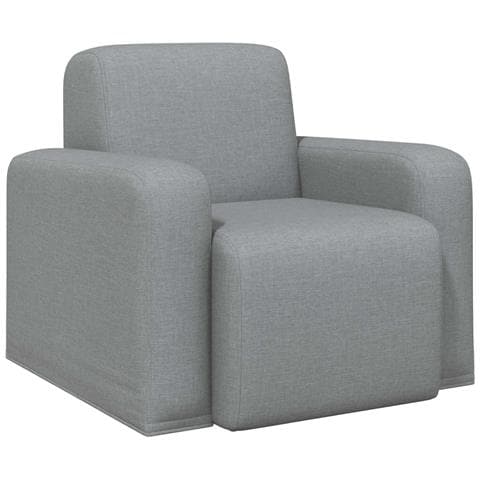 Poltrona Grigio Chiaro Tessuto - Foto 1