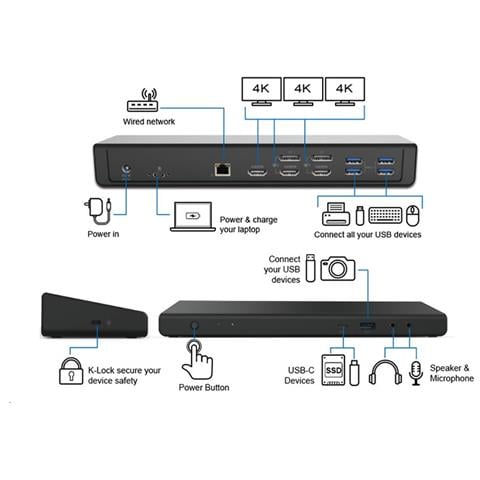 ThinkPad Ultra Dock, 90W, Docking, USB 2.0, 10, 100, 1000 Mbit / s, , ThinkPad, 100-240V - Foto 2