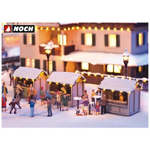 Set chioschi mercatino natalizio (3 pz) HO - Foto 1