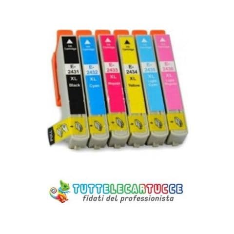 6 Cartucce Compatibili Epson T2431 T2438 Xl 1 Per Colore - Foto 2