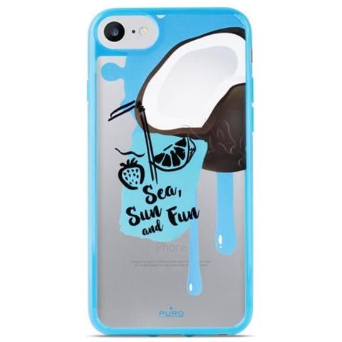 Cover PC+TPU per iPhone 6/6s / 7/8 "Summer Juice" Coconut Azzurro - Foto 1