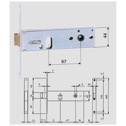 7047010 Serratura X Serr. allum - Pz. 1 - Foto 1