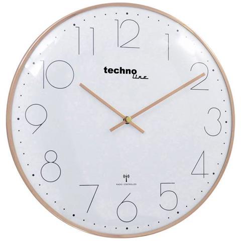 Radiocontrollato Orologio Da Parete 350 Mm X 25 Mm Rosa Oro - Foto 1