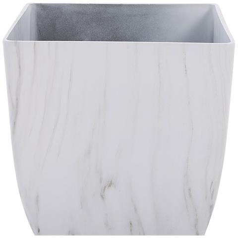 Vaso Di Fiori Effetto Marmo Bianco Quadrato 35 X 35 X 42 Cm Miro - Foto 11