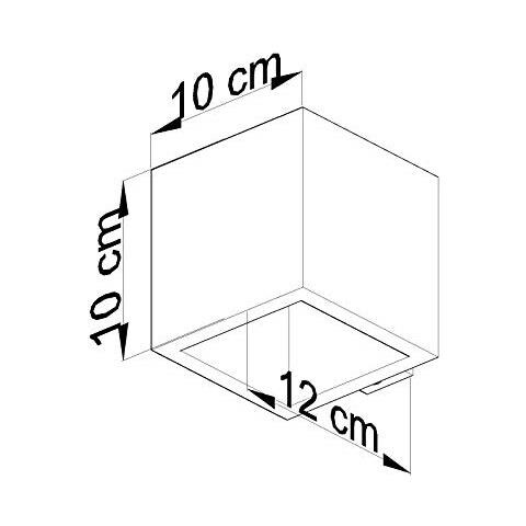 Sollux Sl. 0487 - Lampada Da Parete Quad Beton, Moderna Luce A Led Grigia Per Soggiorno, Camera Da Letto, Bagno, Corridoio, Ufficio, Base G9 - Foto 2
