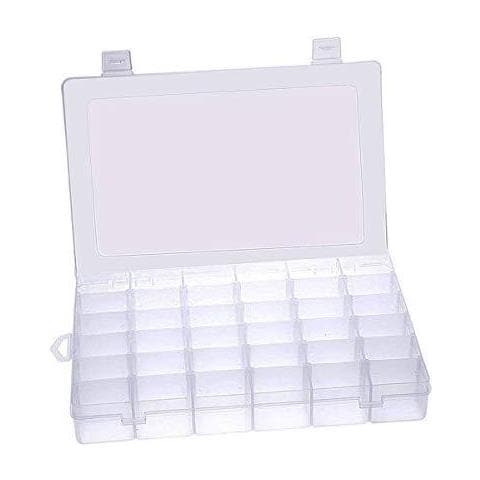 36-compartimento Crafts Box Perlina Contenitore Della Cassa Dellorganizzatore Di Immagazzinaggio Clear Box Gioielli Regolabile - Foto 1