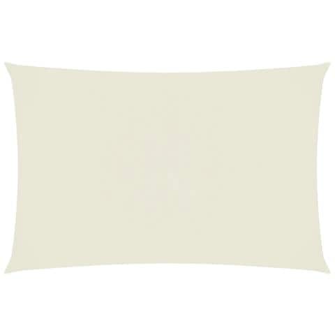 Parasole a Vela Oxford Rettangolare 4x7 m Crema - Foto 1