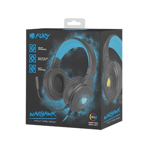 Cuffie Da Gioco Warhawk Microfono Integrato, Nero / blu - Foto 2