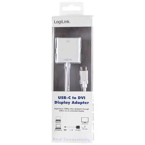 UA0245A 0.14m DVI USB A Bianco cavo e adattatore video - Foto 3