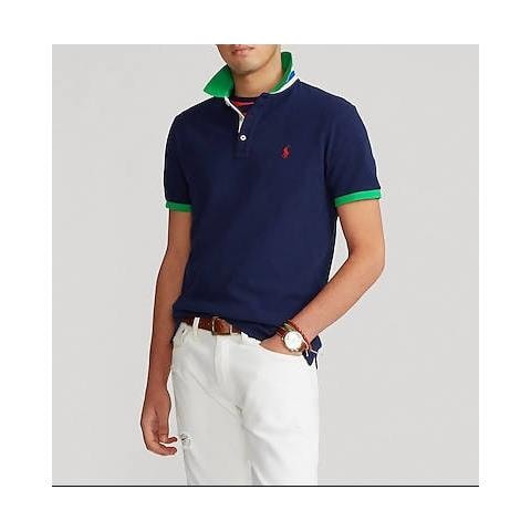 RALPH LAUREN polo uomo mezze maniche e colletto slim-fit colore