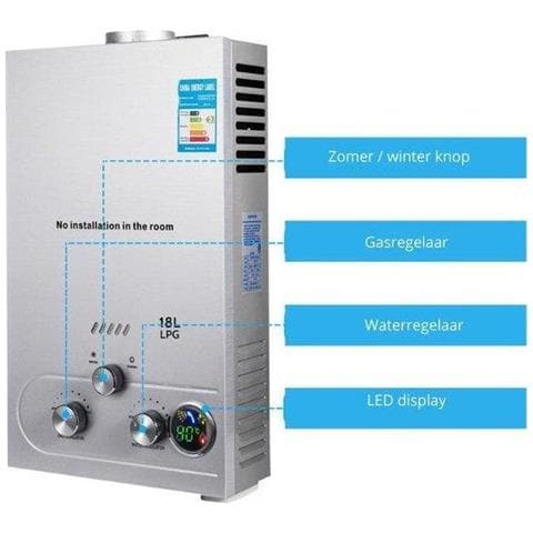 Caldaia Con Soffione | Gpl | Geyser 16 Litri / min | Scaldabagno - Foto 18