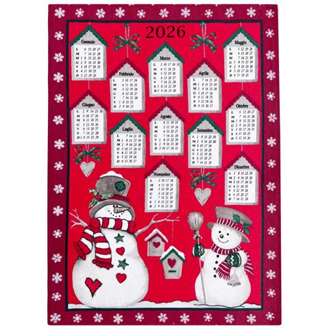 Set 6 Strofinaccio Asciugamano Cucina Natale Calendario In Cotone Made Italy - Foto 10