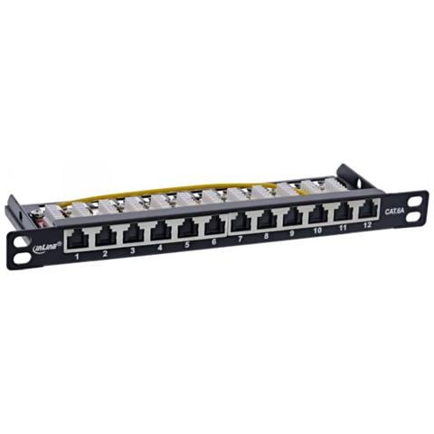 10"" Patch Panel Cat. 6a 0.5u A 12 Porte, Nero - Foto 3