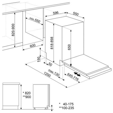 Lavastoviglie STL262D da Incasso a Scomparsa Totale Classe D Capacità 13 Coperti - Foto 6