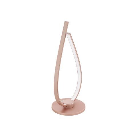 Lampada Da Scrivania Moderna Palozza Led Alluminio Rosa E Oro Rosa - Foto 1