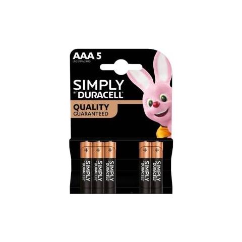 Duracell Simply, Mini Stilo ""aaa"", 5 Pz - Foto 1