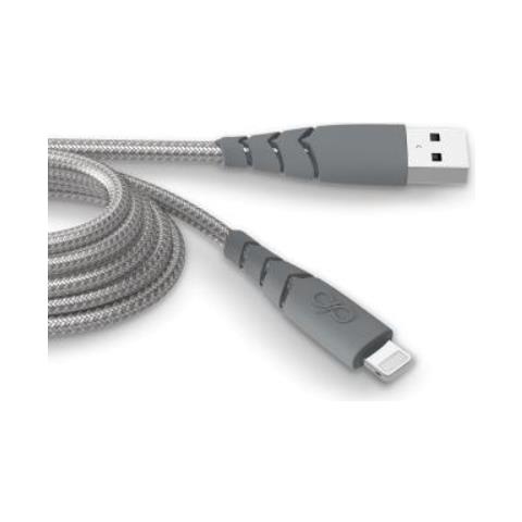 Cavo Usb A/lightning Ultra Rinforzato 3 M - 2,4 A, Grigio - Foto 1
