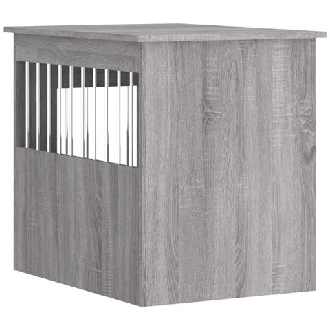 Gabbia Cani Da Arredamento Grigio Sonoma 55x75x65cm Multistrato - Foto 8