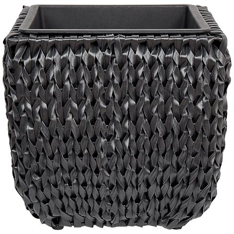 Set Di 2 Vasi Per Piante Berberis Rattan Sintetico 34/45 Cm Nero - Foto 2