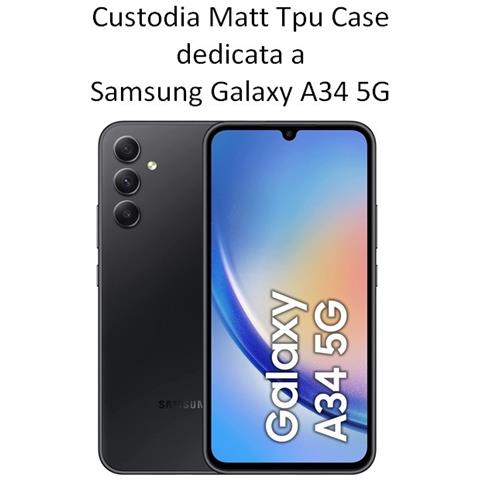Custodia Tpu Silicone Cover Case Per Samsung Galaxy A34 5g Black - Foto 2
