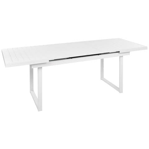 Tavolo Da Giardino Allungabile Bianco 180/240 X 90 Cm Valcanetto - Foto 2