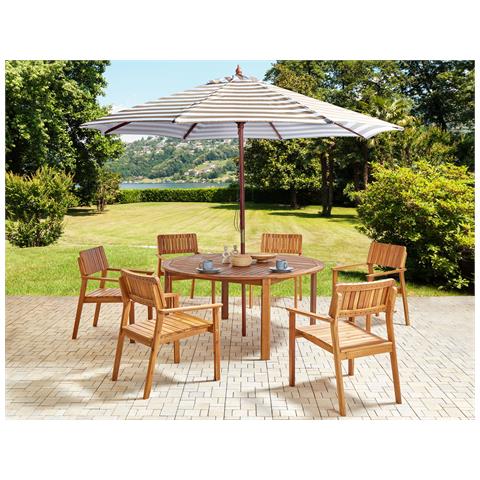 Set Da Pranzo Legno Massiccio Legno Chiaro Agello - Foto 1