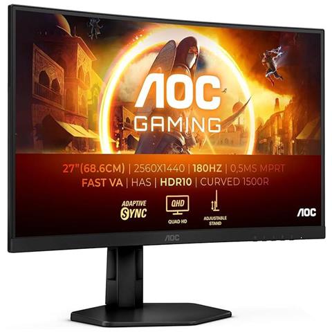 Monitor 27" LED VA Curvo Gaming G4 CQ27G4X Quad-HD 2560 x 1440 Pixel Tempo di Risposta 0.5 ms Frequenza di Aggiornamento 180 (Hz) - Foto 1