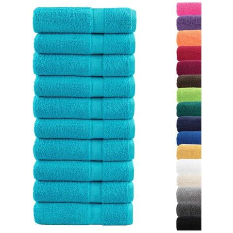 Asciugamani Doccia SOLUND 10 pz Turchesi 70x140cm 600 g /m² - Foto 2