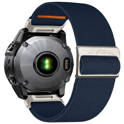 Cinturino Elastico In Nylon Per Garmin Descent Mk3i Blue 22mm - Foto 1