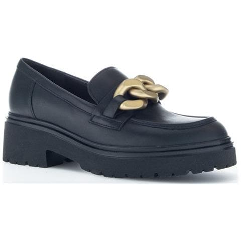 Schwarz Gold Matt Casual Closed Loafers Mocassino Pelle Scarpe Donna Nero Eu 38, 95.230.27 - Foto 1