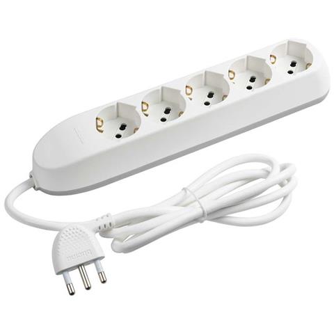 3685D prolunghe e multiple 1,5 m 5 presa (e) AC Interno Bianco - Foto 1