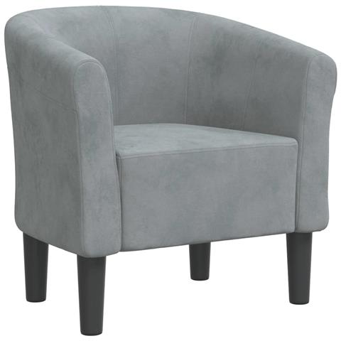 Poltrona Cabriolet Grigio Scuro In Velluto - Foto 2