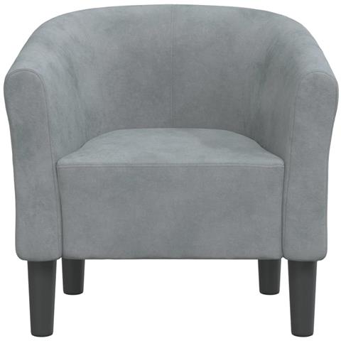 Poltrona Cabriolet Grigio Scuro In Velluto - Foto 3