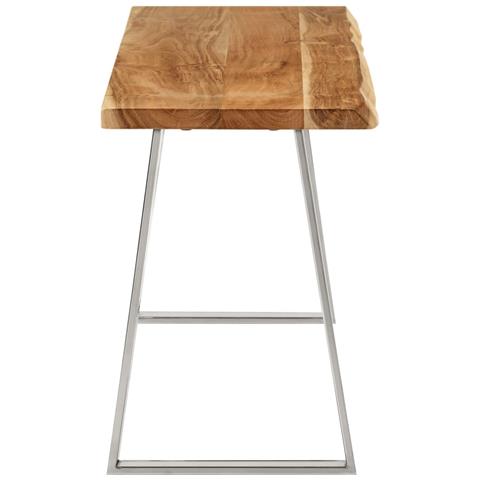 Panca Con Bordi Vivi 105 Cm In Legno Massello Di Acacia - Foto 3