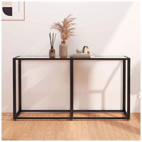 Lusso Casadino -  Tavolo Consolle Trasparente 140x35x75,5 Cm In Vetro Temperato - Foto 7
