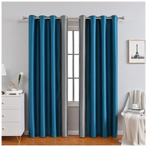 Eleganti Tende Bicolore Nere E Blu M - Foto 2